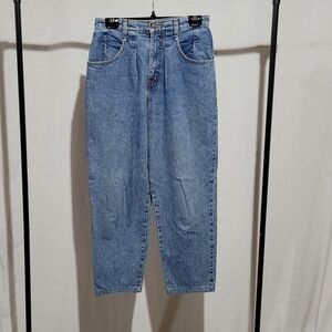 French Dressing jeans vintage 80s Mom high rise loose fit wide leg blue denim